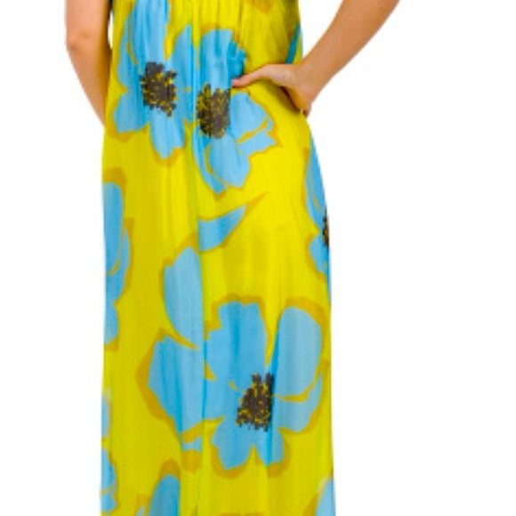 Luna Allegra Made Silk Blend Bold Floral Slip Maxi Dress - Picture 3 of 4